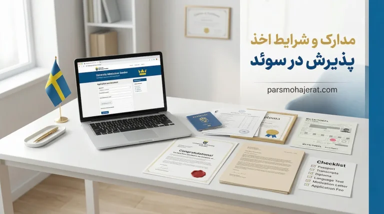 مدارک و شرایط لازم برای اخذ پذیرش در سوئد