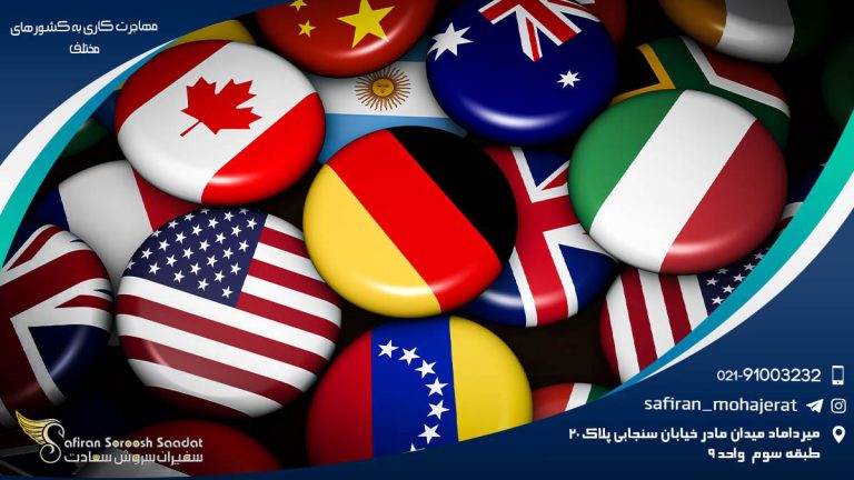 مهاجرت کاری به کشورهای مختلف