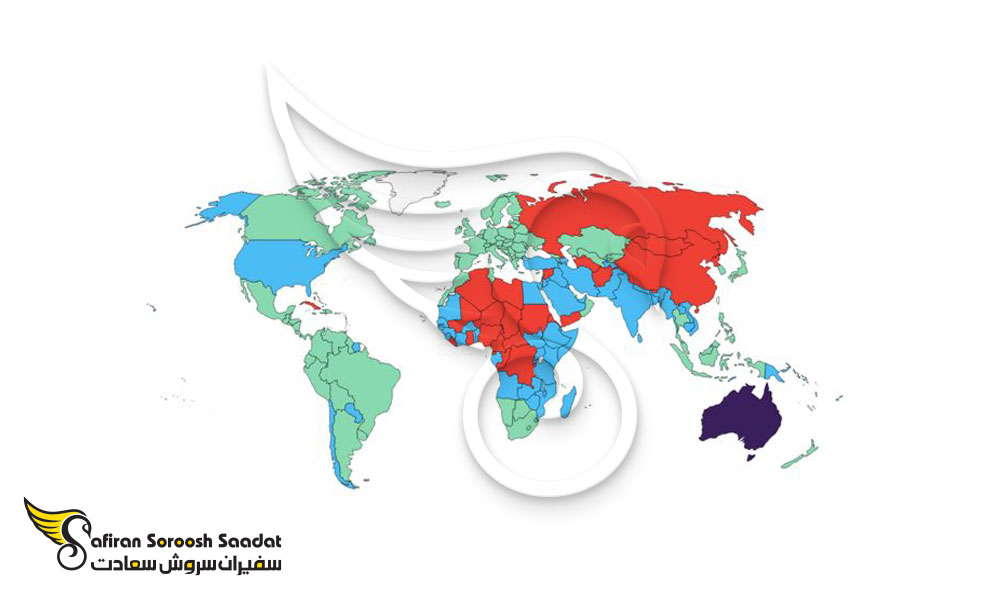 کشورهای مجاز به سفر با پاسپورت استرالیا