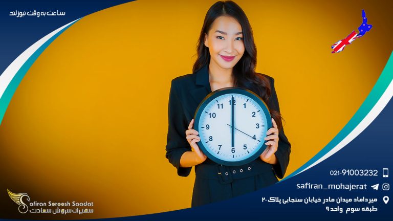 ساعت به وقت نیوزلند