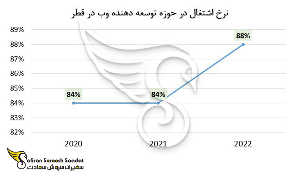 نرخ اشتغال در حوزه توسعه دهنده وب در قطر
