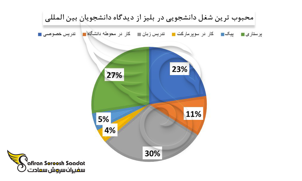 محبوب ترین شغل دانشجویی در بلیز