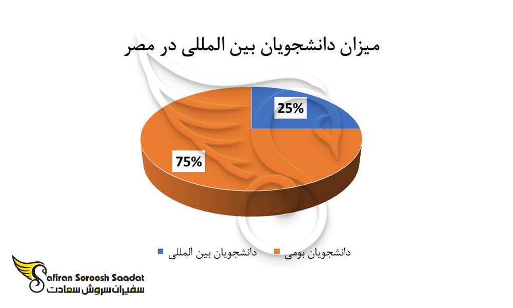 میزان دانشجویان بین المللی در مصر