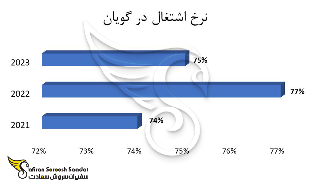 نرخ اشتغال در گویان