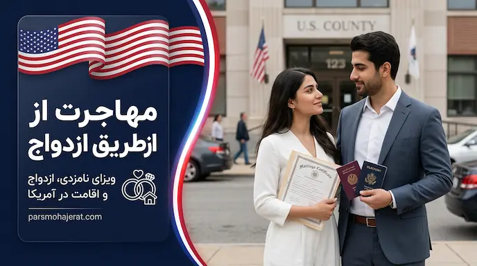راهنمای جامع مهاجرت به آمریکا از طریق ازدواج و نامزدی ۲۰۲۶
