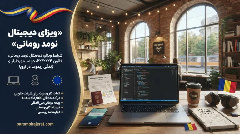 ویزای دیجیتال نومد رومانی ۲۰۲۶ | شرایط، درآمد موردنیاز و مدارک