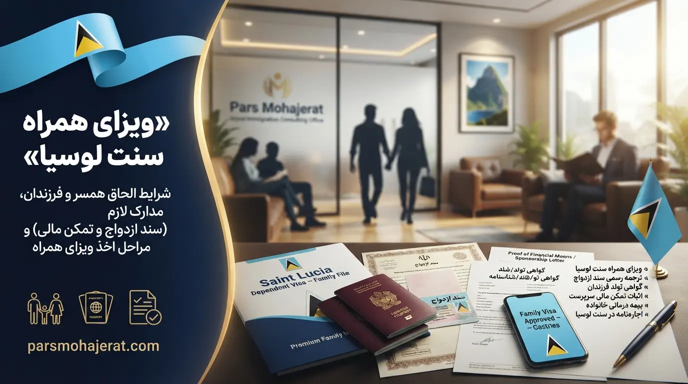 راهنمای کامل دریافت ویزای همراه و الحاق خانواده در سنت لوسیا