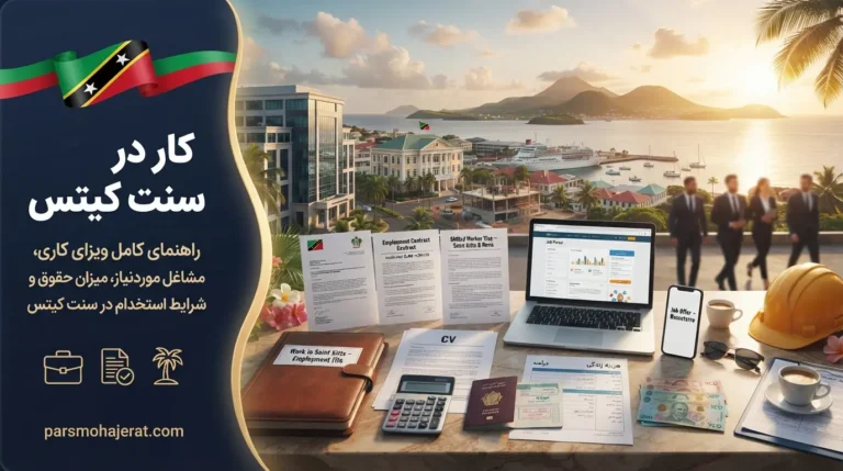 کار در سنت کیتس ۲۰۲۶ | راهنمای جامع ویزای کاری، مشاغل و حقوق