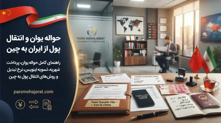 حواله یوان به چین ۲۰۲۶ | راهنمای انتقال پول، کارمزدها و شارژ وی‌چت