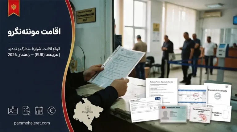 🇲🇪 شرایط جدید اقامت مونته نگرو ۲۰۲۶ | از اقامت موقت تا دائم و پاسپورت