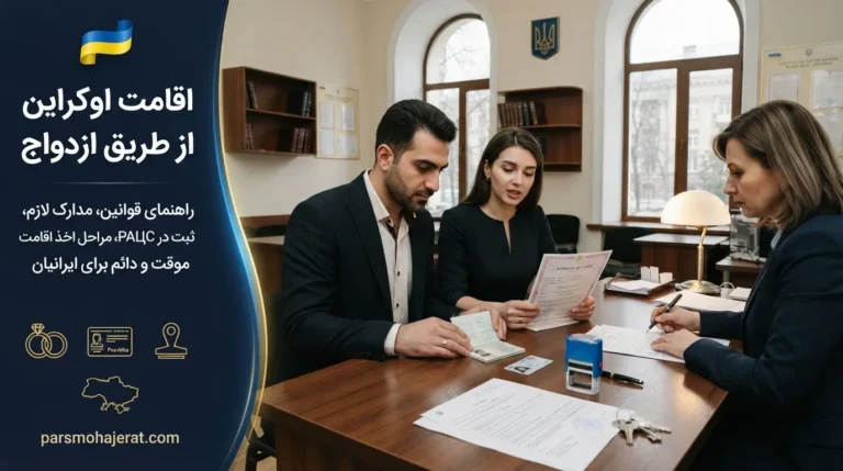 🇺🇦 راهنمای اقامت اوکراین از طریق ازدواج ۲۰۲۶ | از ثبت تا پاسپورت